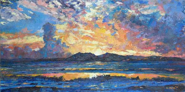 Arran Seascape - Oil On Canvas - 100x50 cm