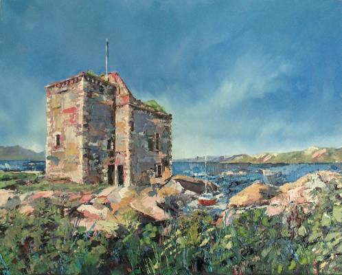 Portencross Castle - Oil On Canvas - 50x40 cm