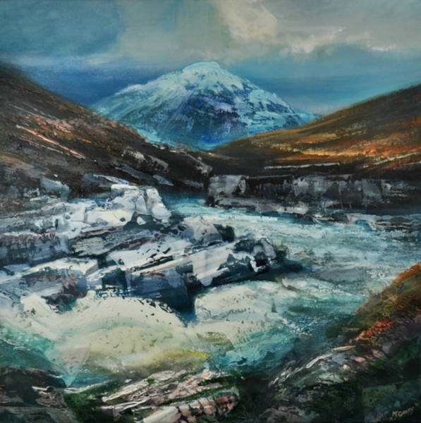 RIVER ETIVE SERIES: RAGE ON - Acrylics - 2019 - 100 x 100cm - in Frame