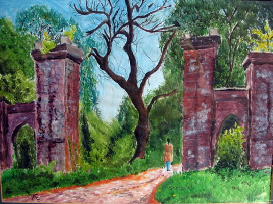 Gateway to Paradise - Watercolour on A3 paper - Romanticism