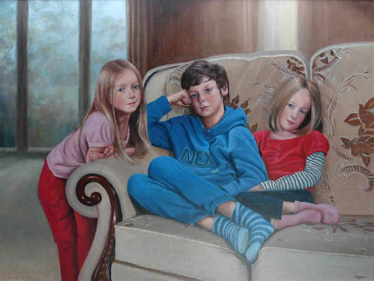 The Brennan Family - Oil - 48 x 36 ins