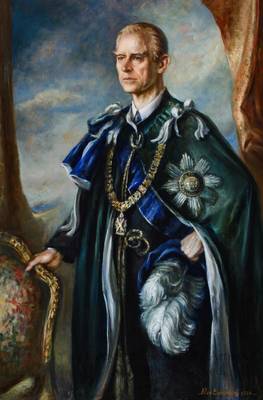 HRH Prince Philip, Duke of Edinburgh - Oil on Canvas - 1986