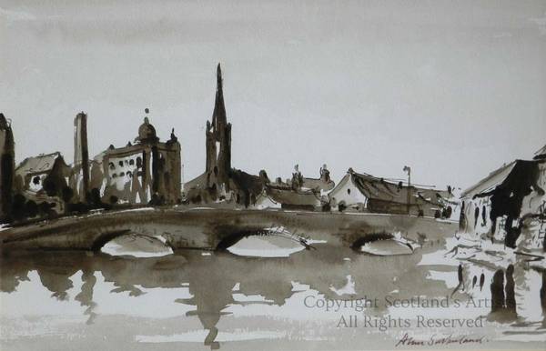 Waters of Leith - Pen & Ink on 1050gsm Card - 1981