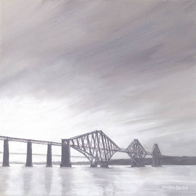 Still water at Sunset, South Queensferry - 30x30cm