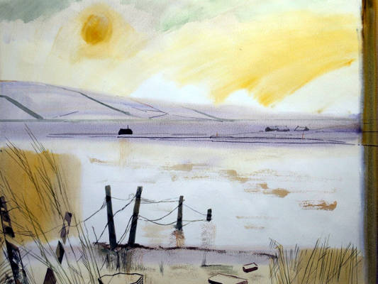 Inland Loch - Watercolour