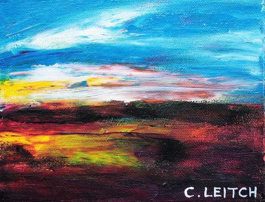 Landscape 4 - Acrylic on Canvas Board - 18cm x 13cm
