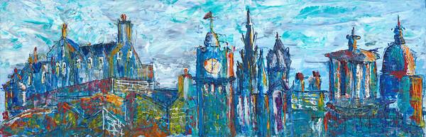 Edinburgh Landmarks - Mixed Media - 2016 - 90 x 32cm