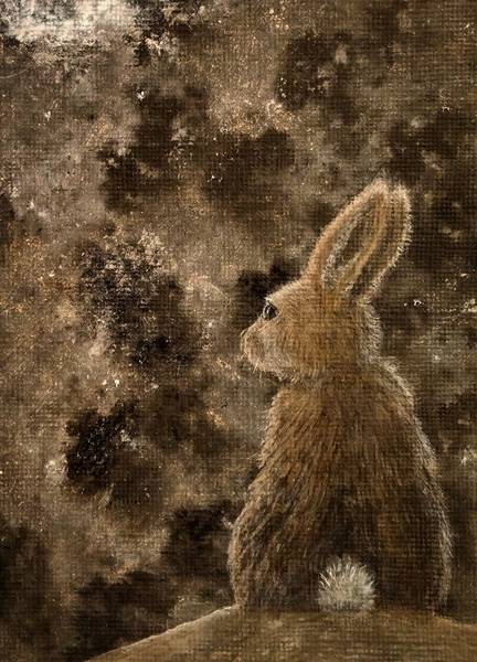 Watership Down - Acrylic on Canvas Paper - 2016 - 5ins x 7ins