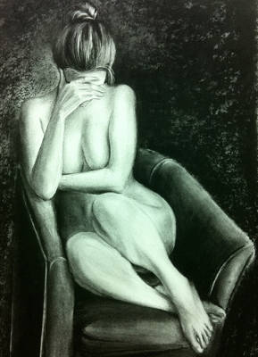 A failing of grace 1 - Charcoal on 300 gr watercolour paper - 48 x 68cms