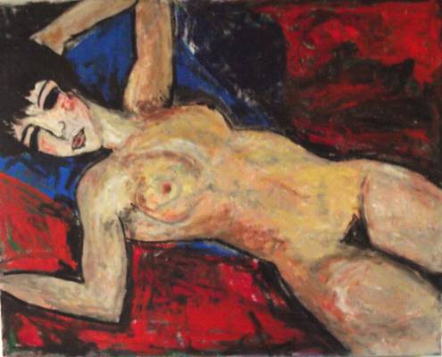 Homage to Modigliani - Acrylic on Canvas - 100cm x 126cm