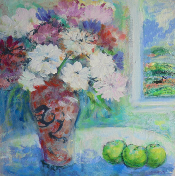 Summer Flowers, no. 2 - Acrylic  - 21 x 21 .5 inches - £400 see below