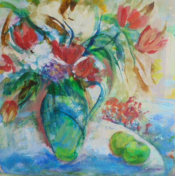 Tulips - Acrylic - 18 x 18 inches - £350 see below