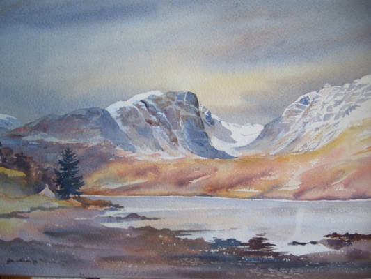 Last Snow of Summer - watercolour - 22ins X 16ins (sold)