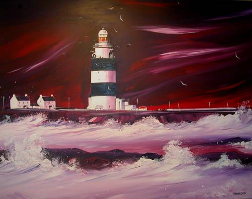 Hook Head Lighthouse Ireland - Acrylic on canvas