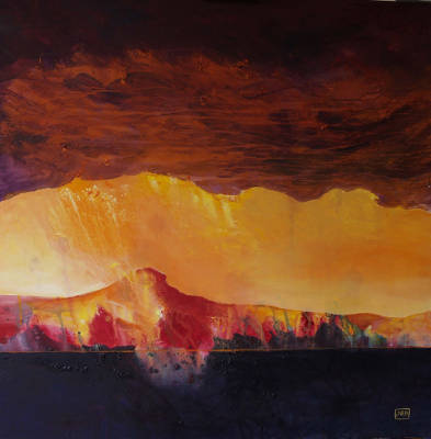 Sunset From Newton, Loch Fyne - Acrylic - 30 x 30inches