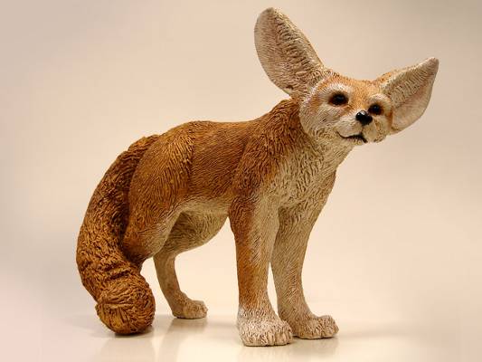 Fennec Fox - Individually sculpted - app 30cm high - Finished in acrylics