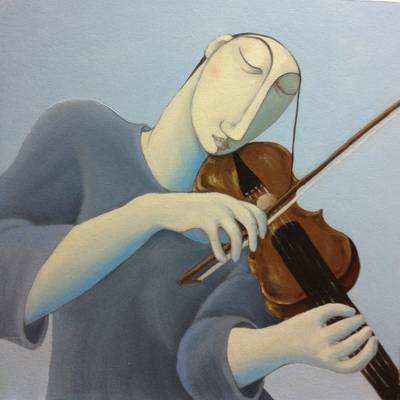 The Blue Fiddler - Oil