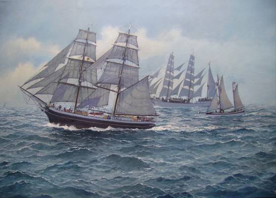 Tall Ships in the Race of 2011 - Oil - 30ins x 20ins