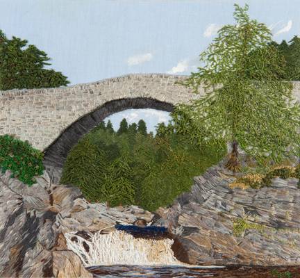 Garve Bridge, on the now disused General Wade Road over the River Blackwater, Rosshire - 27 x 25cm - 2013