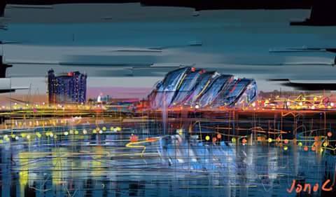 Glasgow- iPad Painting - size A0 - 2015