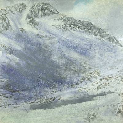 Snow Shower, Below the East Ridge of Ben Lui - Acrylic & Pastel - 2012 - 80 x 80 cm