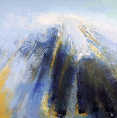 Towards Beinn Toaig, Winter - Acrylic & Pastel - 80 x 80 cm