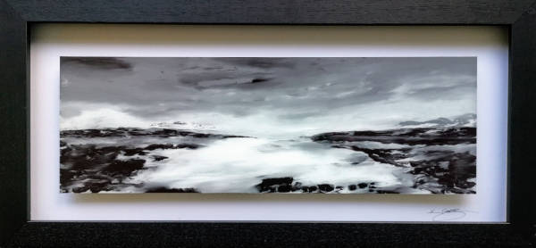 Mist in the Morning - 76cm x 36cm - Acrylic on Glass - 2019