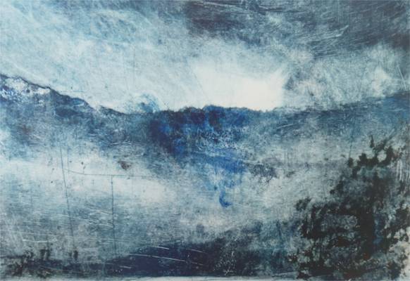 The Light Beyond - Monoprint - 37 x 32 cms - Due for exhibition The Great North Show, Ripon, Yorkshire