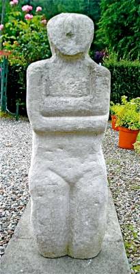Cycladic Man - Tall and Thin Figure, a New Antiquity - Stone - h109cm)