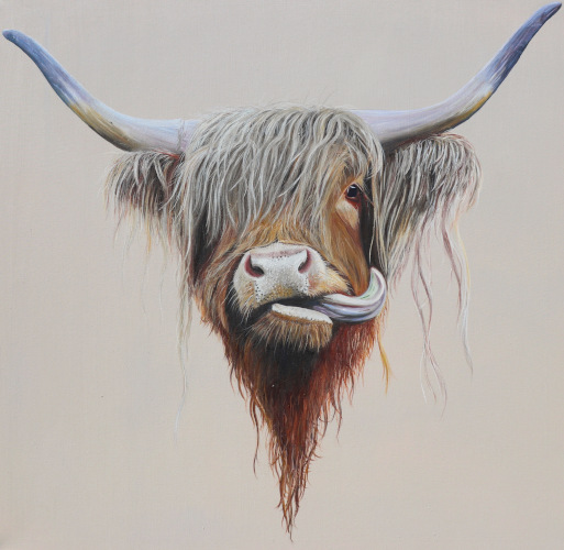 Coo's Lick - 34ins square - Oil on Linen - 2018
