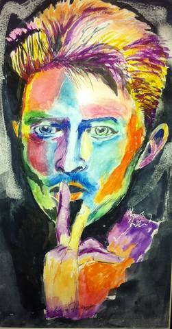 David Bowie - Watercolour - A4 - Jan 2015