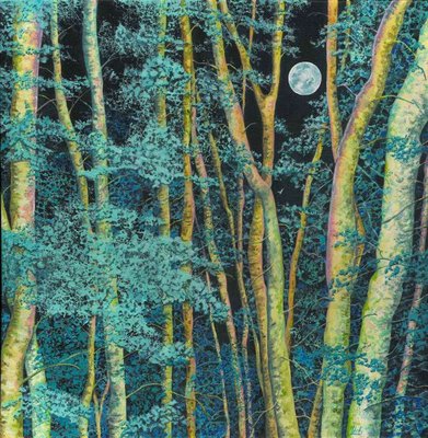 Moonlight Forest - 40 x 40cm - Acrylic on Canvas