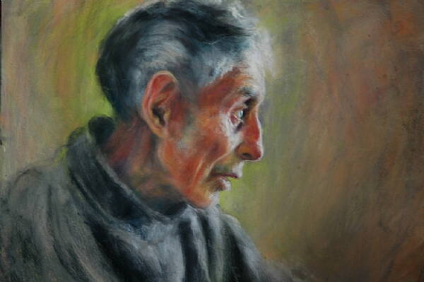 Storyteller - I was inspired to paint this by the light illuminating the face of this lively subject
