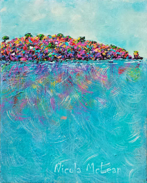 Island Life - Acrylic Impasto on Canvas - 20 x 30cm 
