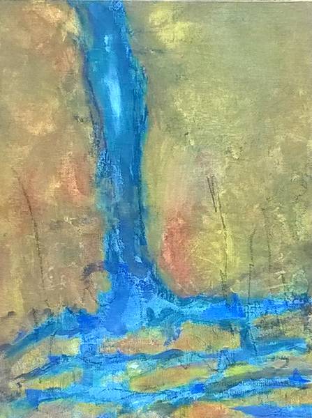 Blue Flow - Acrylic - 2016 - A4 