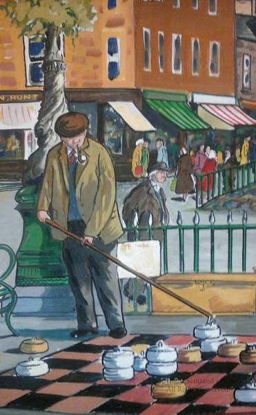Street Draughts, Crieff 1970's - Acrylic - A2