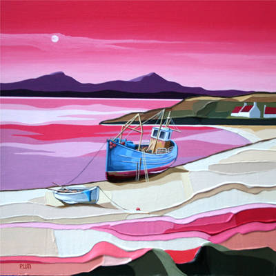 Boat, Pink Evening