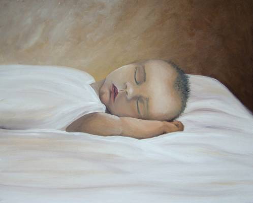 Baby Aiden - Oil portrait