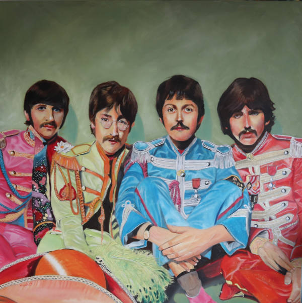 The Beatles - Oil - 100cm x 100cm