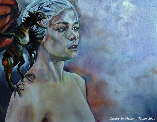 Daenerys Targaryen - Oil on Canvas - 40 x 50 cm - 2014