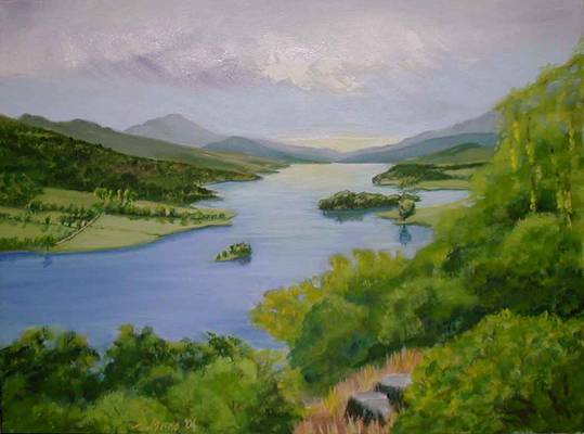 Queen's view, Pitlochry - Oil on Canvas - A3
