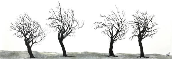 Prevailing Wind - 30 x 70cm - Acrylic on Canvas