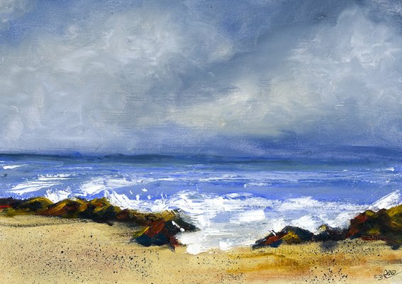 Lonely Beach - 310mmx230mm - Alkyd Oil - 2014