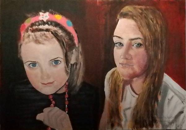 Photos of my granddaughter at different ages - Acrylic - 26ins x 18ins - 2018
